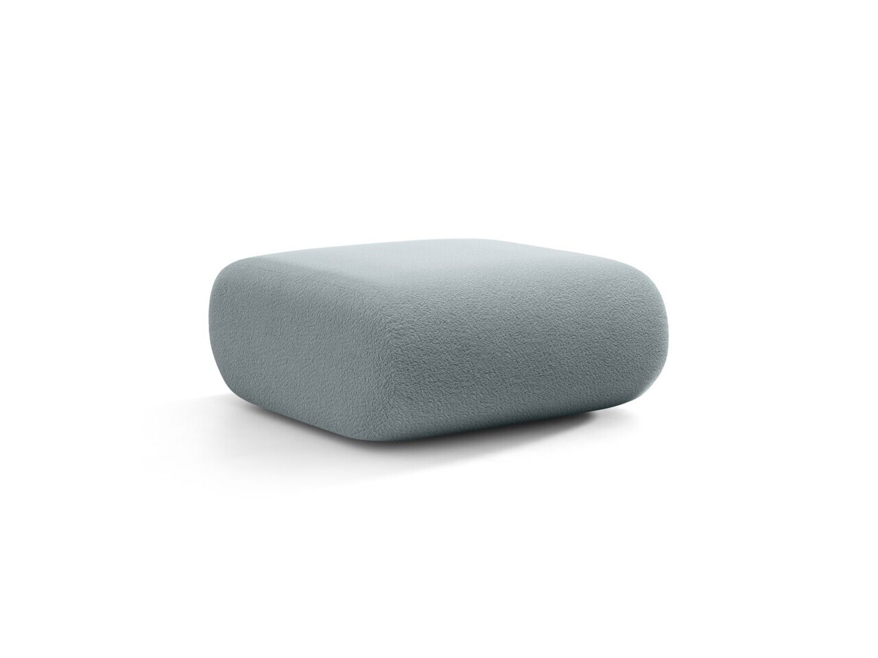 Taburet, Neo, Micadoni Home, 60x85x44 cm, tesatura Boucle, albastru deschis — imaginea 3