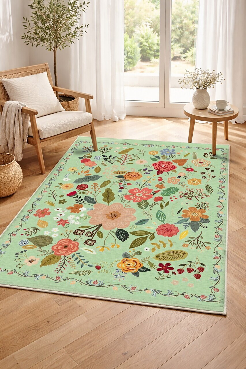 Covor, DC-7515-09, 80x200 cm, Poliester, Verde — imaginea 2