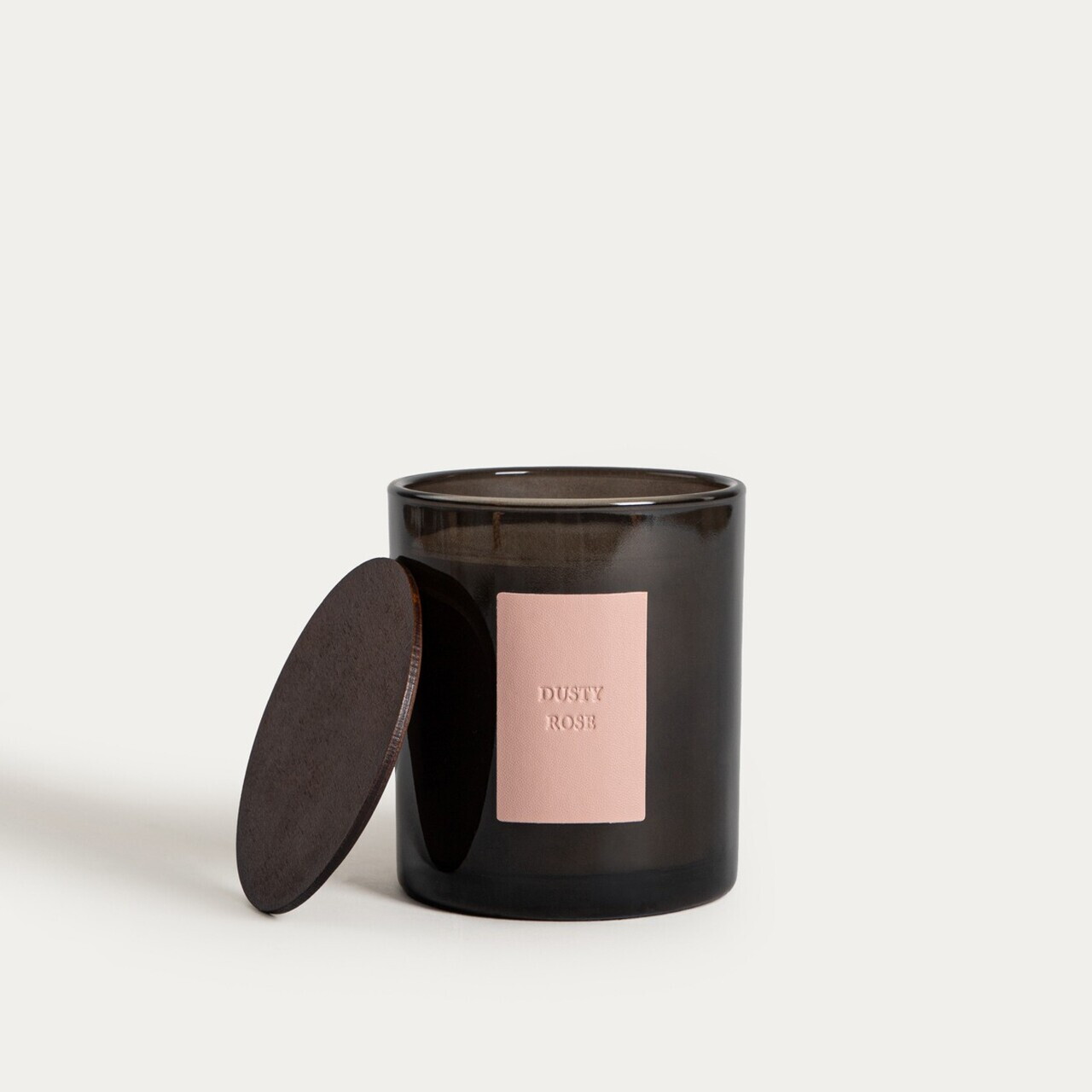 Lumanare parfumata Urban Leather, Dusty Rose, Homla, 380 g, ceara de soia, negru — imaginea 2