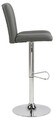 Scaun de bar Sylvia, Actona, 41.5x52x115 cm, rotativ, piele ecologica/otel, gri