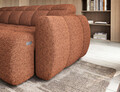 Coltar extensibil stanga 4 locuri ELTAP, LT-30COR, Falconn, 258x208x107 cm, lemn/poliester, caramiziu