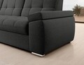 Coltar extensibil stanga 3 locuri ELTAP, LT-04FL, Sado, 272x192x95 cm, lemn/poliester, gri inchis