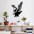 Decoratiune de perete, Eagle Metal Decor, metal, 40 x 53 cm, negru