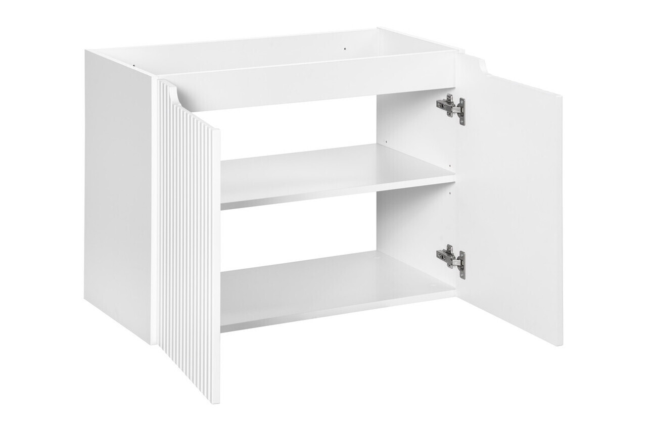 Set mobiler baie, dulap cu lavoar, 80 cm D Un Beyond, Nova White, Comad, MDF/PAL laminat, alb mat — imaginea 4