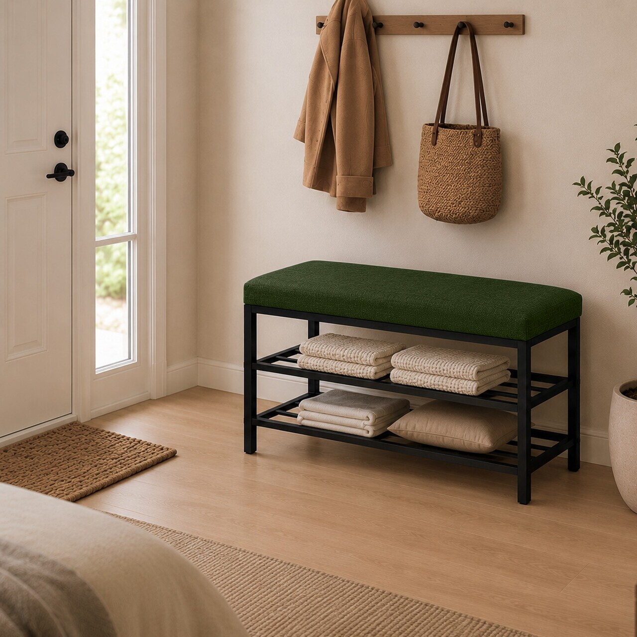 Pantofar, Hanah Home, Lotus, 30x47x75 cm, Verde — imaginea 2
