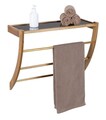 Organizator baie Fondi, Wenko, 60x25.5x48.5 cm, lemn acacia/sticla/plastic, maro/negru
