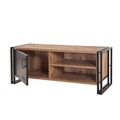 Comoda TV Cosmo Foris, Sapphire, 130x45x50 cm, natural/negru