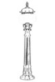 Lampadar de exterior, Avonni, 685AVN1252, Plastic ABS, Negru