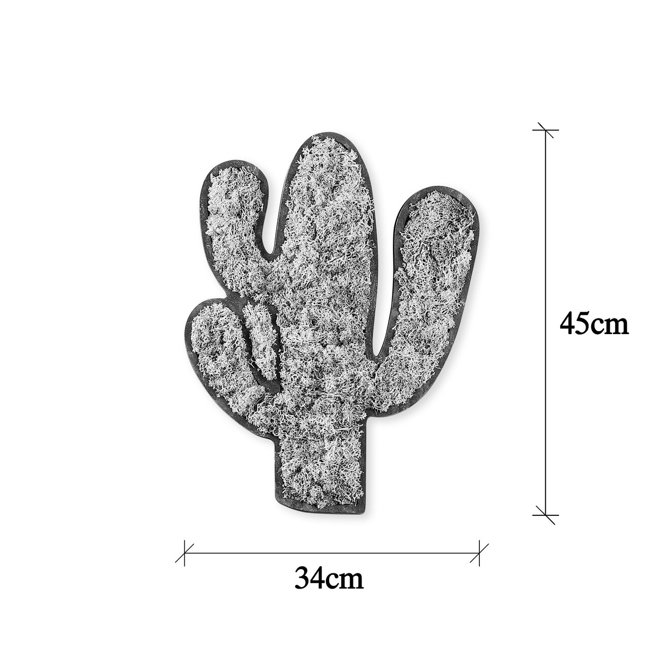Decoratiune de perete, Cactus, Dimensiuni: 34 x 1,6 x 45 cm, Verde/Alb - view 6