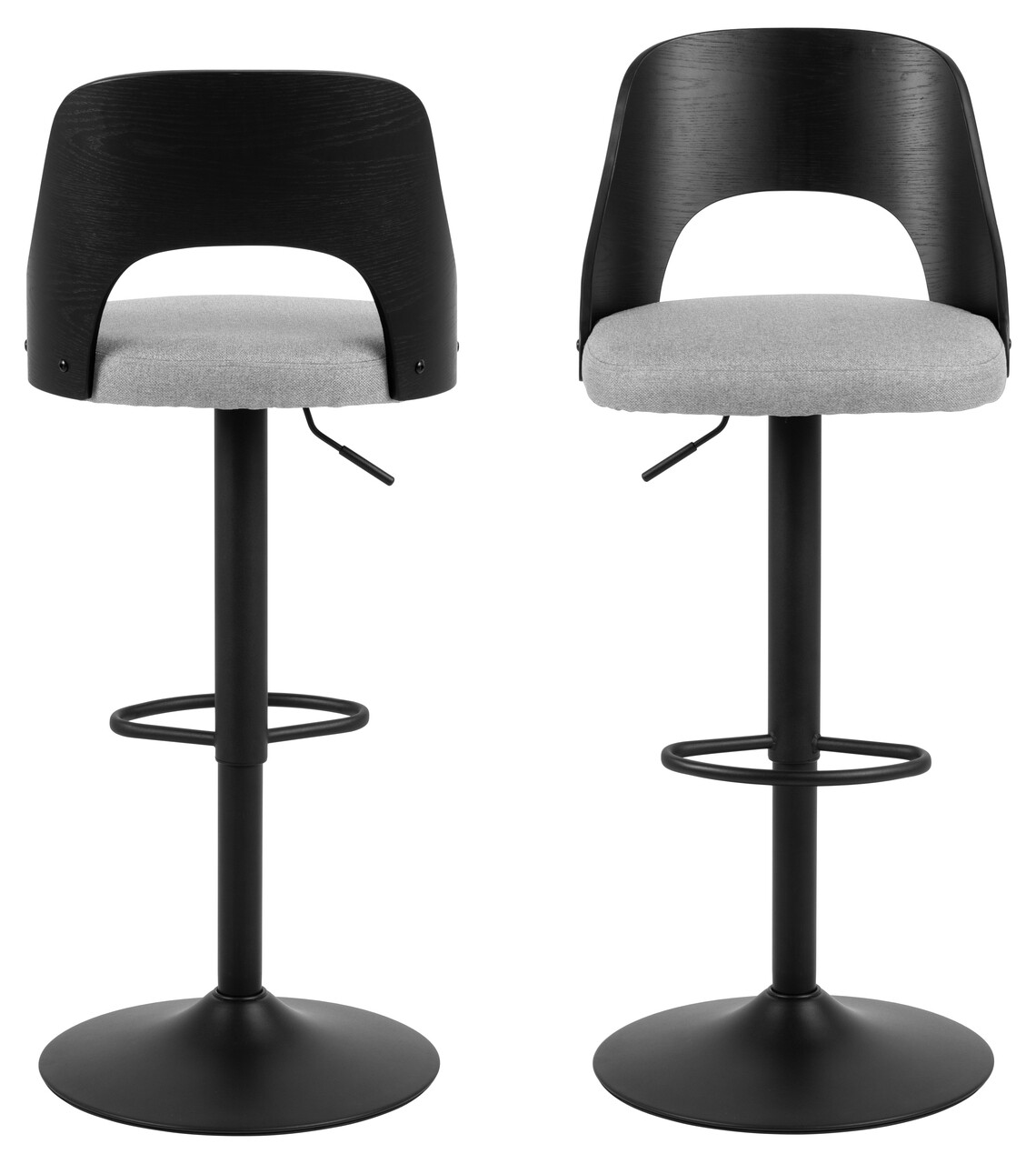 Scaun de bar Lucy, Actona, 47x50.5x113 cm, rotativ, poliester/otel, bej nisip - view 9