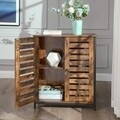 Bufet inferior cu 2 usi, Vasagle, 70 x 30 x 80 cm, fier/PAL, maro rustic