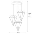 Lustra, Opviq, 892OPV1626, Metal, Negru