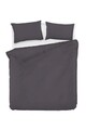 Lenjerie de pat dubla 3 piese, Fresh Color - Fume, EnLora Home, Bumbac Ranforce