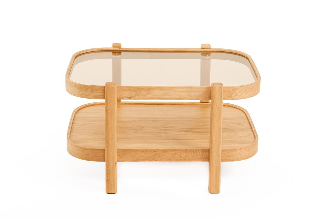 Masuta de cafea, Hanah Home, Togg 70, 70x40x50 cm, LEMN MASIV DE STEJAR, Stejar — imaginea 2
