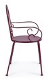 Scaun pentru gradina Etienne, Bizzotto, 49x49x89 cm, otel, invelis e-coating, finisaj mat, bordo