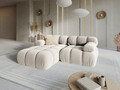 Coltar modular stanga 3 locuri, Bellis-51, Micadoni Home, 188x155x70 cm, catifea, bej inchis