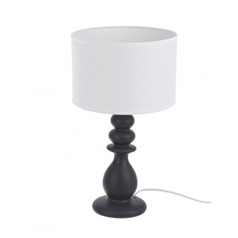 Lampa de masa Pillar Grey, Bizzotto, 50 cm, 1 x E14, 40W, ceramica Bizzotto imagine noua 2022