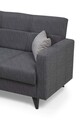 Canapea extensibilă cu 2 locuri, Misty, 730MST1108, Cadru: METAL/LEMN, Gri inchis