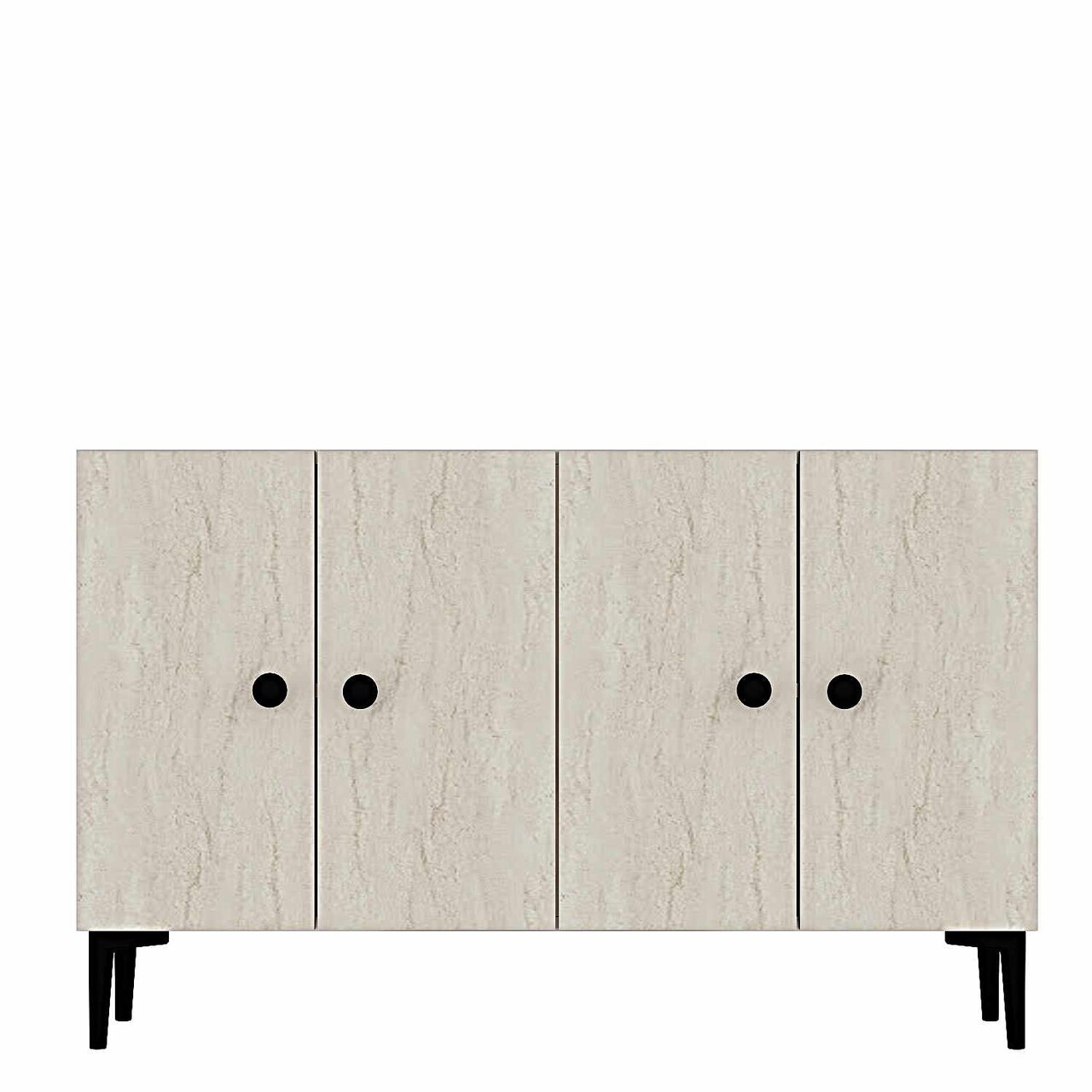 Consola, Hanah Home, Sherifa 120, 120x75x32 cm, Alb / Travertin — imaginea 5