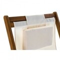 Sezlong, DKD Home Decor, 55 x 110 x 85 cm, salcam/bumbac, alb/maro