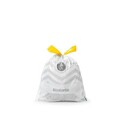 Set 20 saci de gunoi, Brabantia, PerfectFit, marimea A, 3 L, nailon, alb