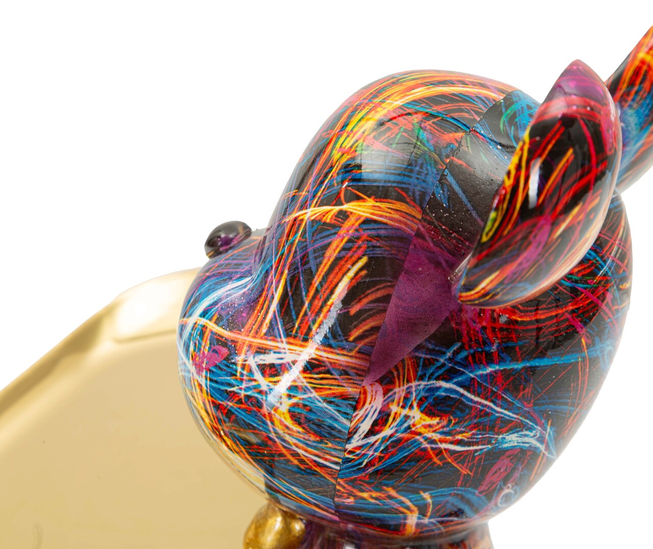 Decoratiune cu tava, Mauro Ferretti, Dog Psyco -B, 17x15x22.5 cm, polirasina, multicolor - imagine 3
