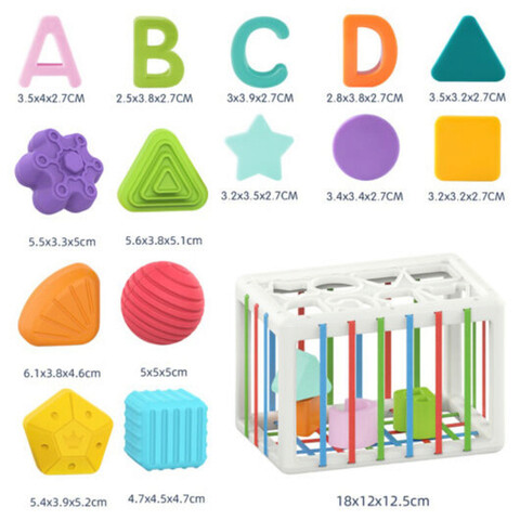 Set jucarie pentrju sortare, Baby Toys, HE0209, 18M+, plastic, multicolor