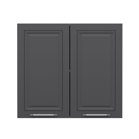 Dulap pentru bucatarie, Hanah Home, Minar, 80x72x37 cm, Alb / Antracit