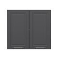 Dulap pentru bucatarie, Hanah Home, Minar, 80x72x37 cm, Alb / Antracit