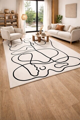 Covor, CLR-0000433-005, 80x300 cm, Poliester, Crem