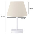 Lampa de masa, Insignio, 780SGN2546, Metal, Crem