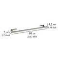 Suport pentru prosoape Orea, Wenko, 60x7x4.5 cm, inox, argintiu lucios
