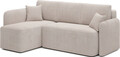 Coltar extensibil stanga 3 locuri ELTAP, Hadson, 206x150x89 cm, lemn/poliester, bej deschis