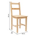 Set masa si 4 scaune Creaciones Meng, 110x73x73 cm / 38x45x85 cm, lemn de pin