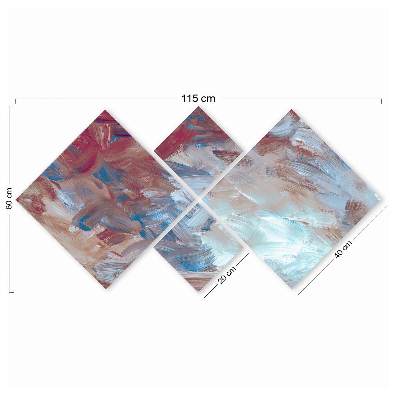 Set 4 tablouri decorative, 4MDF583684, MDF, Imprimat UV, Multicolor