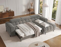 Coltar extensibil dreapta 3 locuri ELTAP, RT-06SO, Felro, 285x181x93 cm, lemn/poliester, gri inchis