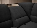 Coltar extensibil dreapta 3 locuri ELTAP, RT-10FL, Siber, 270x186x93 cm, lemn/poliester, negru