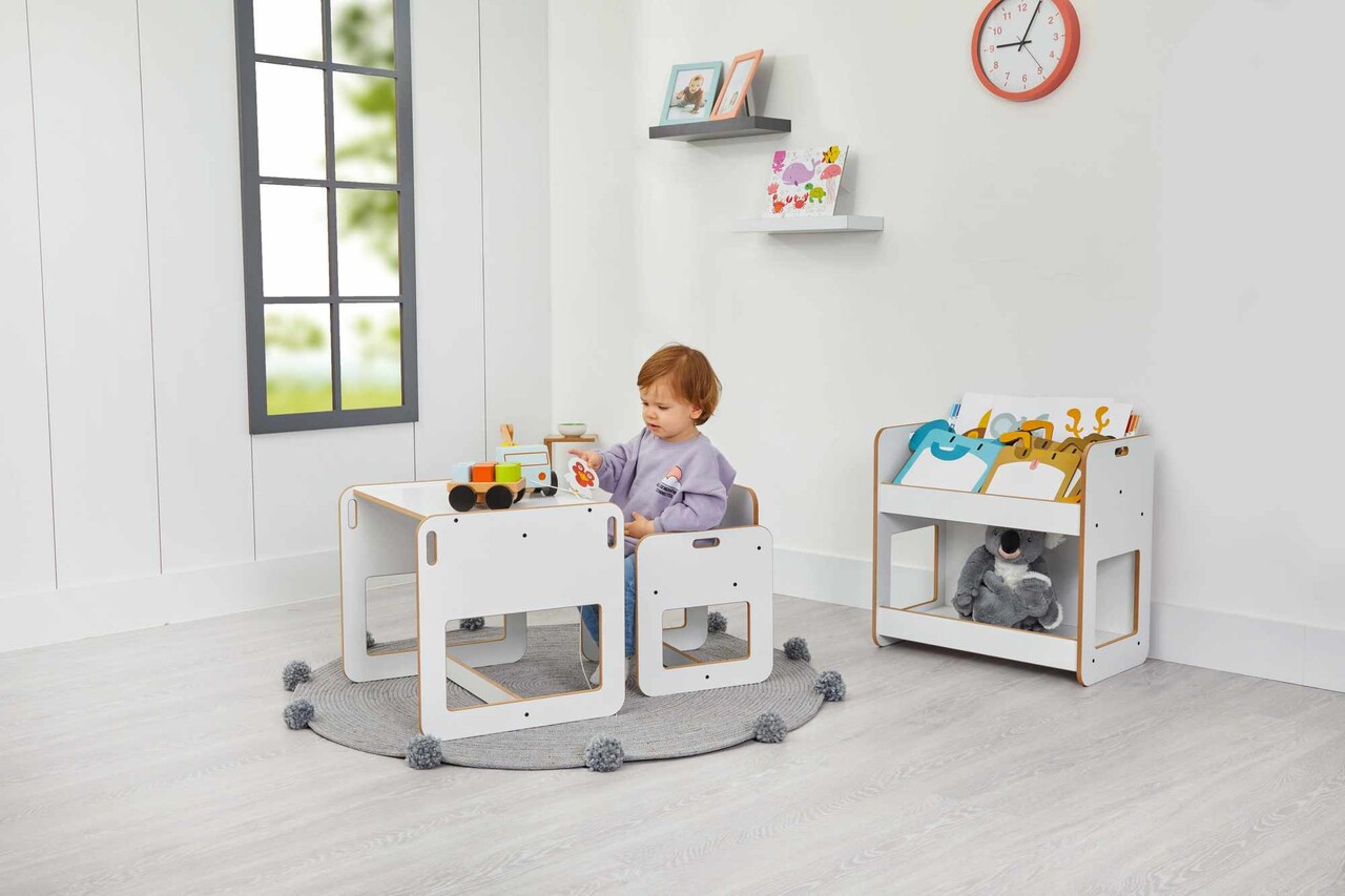 Set masa si scaun pentru copii, Hanah Home, Dove, Alb - view 2