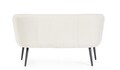 Canapea 2 locuri Avril, Bizzotto, 126 x 70 x 68 cm, otel/poliester Boucle, alb