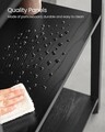 Biblioteca Ebony, Vasagle, 158x24x166 cm, PAL/otel, max 140 kg, negru