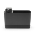 Organizator chiuveta cu dozator sapun / detergent lichid, Brabantia, SinkSide, 19x8.5x11.5 cm, plastic, gri inchis