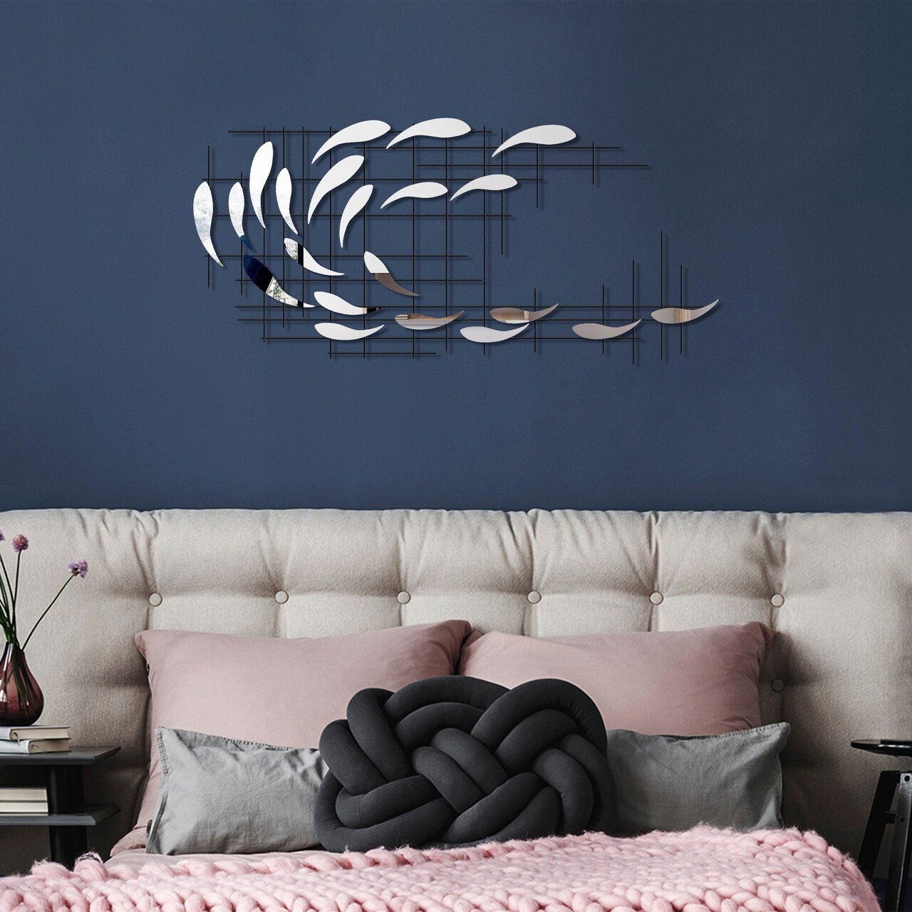 Decoratiune de perete, Sheen, Metal, Latime: 100 cm / Inaltime: 45 cm / Adancime: 4 cm, Multicolor