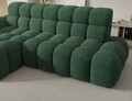 Coltar extensibil dreapta 3 locuri ELTAP, Ceedro, 283x165x98 cm, lemn/poliester, verde inchis