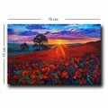 Tablou decorativ, 4570NISC-014, Canvas, Lemn, Multicolor