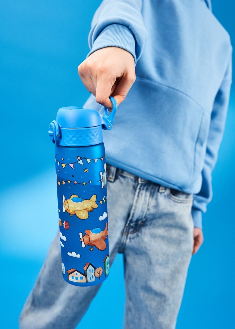 Sticla apa pentru copii Slim, recyclon, 500ml, Airplanes - Ion8 - imagine 6