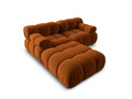 Canapea modulara 3 locuri, Bellis-51, Micadoni Home, 188x188x70 cm, catifea, teracota