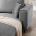 Coltar extensibil dreapta 4 locuri ELTAP, RT-04NU, Dalia, 289x190x95 cm, lemn/poliester, gri