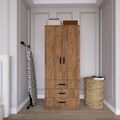 Dulap pentru haine, Miwood, Easy 1600-57, Maro
