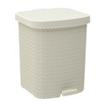 Cos de gunoi cu pedala InArt, 12 L, plastic, crem