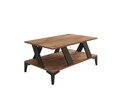 Masuta de cafea, Puqa Design, Tabla, 100x40x60 cm, PAL, Antracit / Pin Atlantic